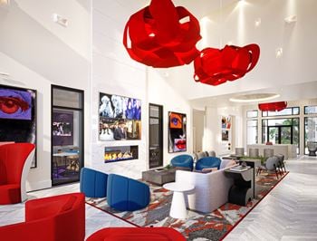 A rendering of the lobby at the houstonian hotel